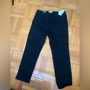 Black straight leg jeans